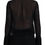 Thumbnail: Dsquared² Black Viscose Long Sleeves See Through Blouse Top