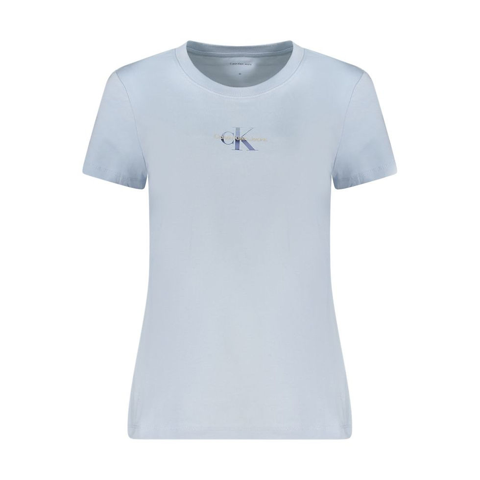 Calvin Klein Light Blue Cotton Women T-Shirt