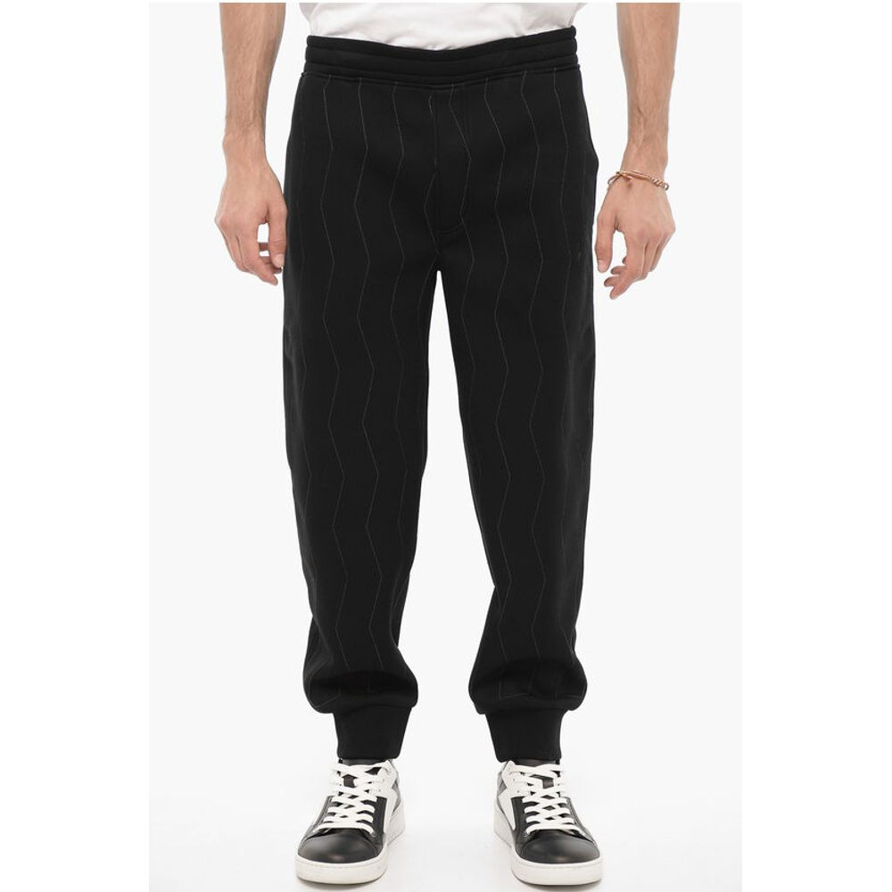 Neil Barrett Neoprene Loose Fit Joggers with Visible Stitching
