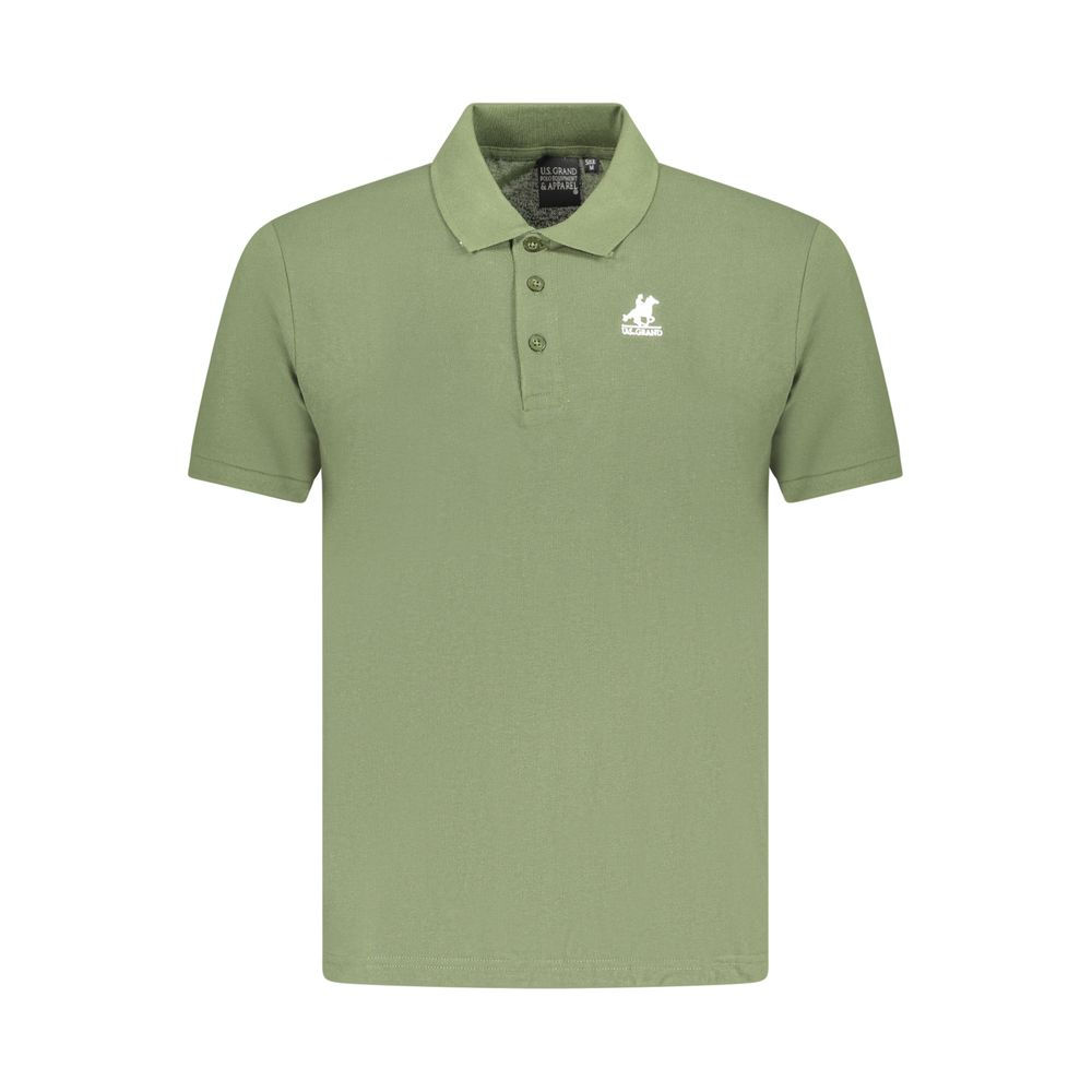 U.S. Grand Polo Green Cotton Men Polo Shirt