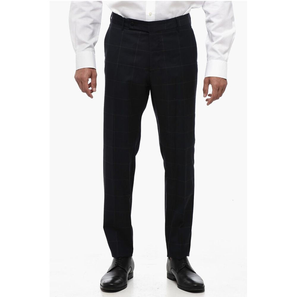 Berwich Virgin Wool Checked Pants