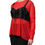 Thumbnail: Dolce & Gabbana Red Black Bustier Detailing Long Sleeves Top