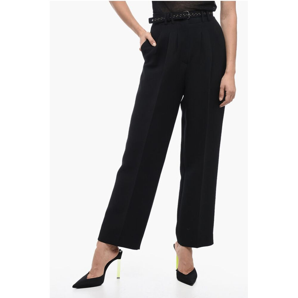 Dior Pleated High-Waisted Wool Pants