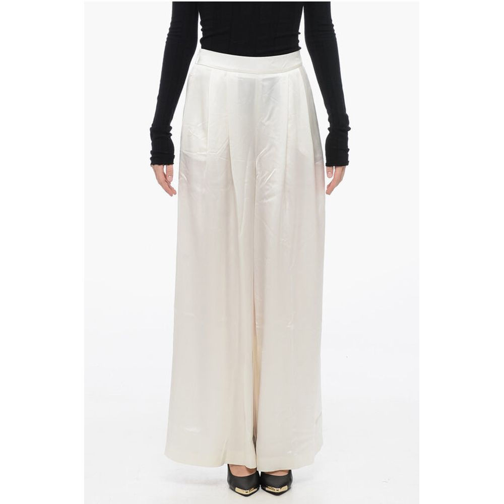 Fabiana Filippi Double-pleated Palazzo Pants with Satin Effect