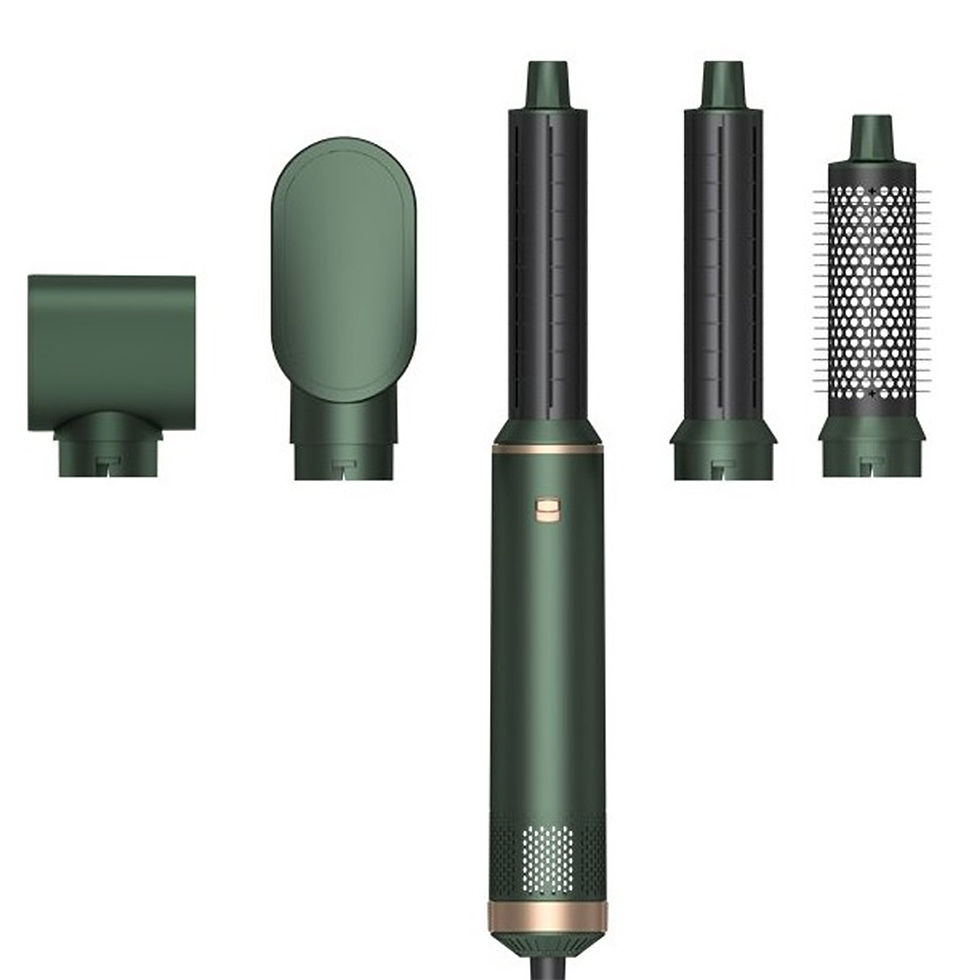 Thumbnail: 5 in 1 Hair Styler One Step Blow Dryer Brush Set Hot Air Comb Curler with Interc