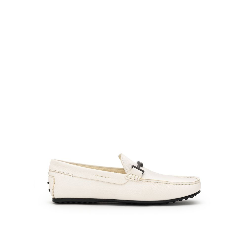 Tod's White Leather Loafer