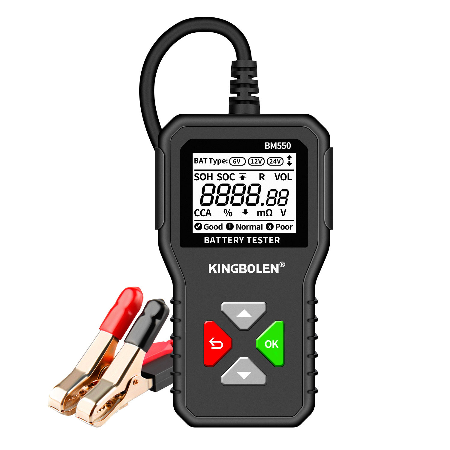 USA EU Warehouse Battery Tester Tools KINGBOLEN BM550 6V 12V 24V Automotive Diag