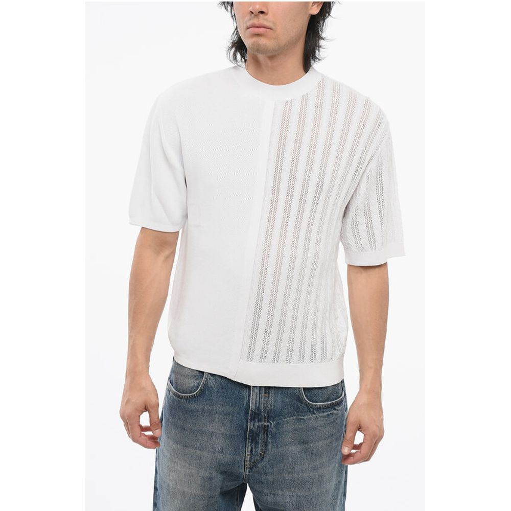Jacquemus Short-sleeved JUEGO T-Shirt with Cable Knit Detail