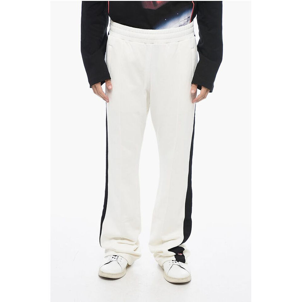 Diesel Brushed Cotton P-ZAMPER Pants With Contrasting Bands