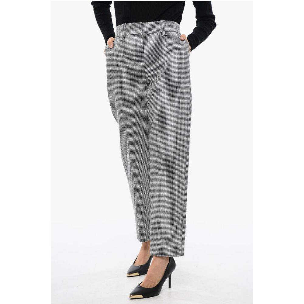 Balmain Houndstooth High-waisted Pants