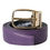 Thumbnail: Dolce & Gabbana Purple Leather Gold Metal Buckle Belt Men