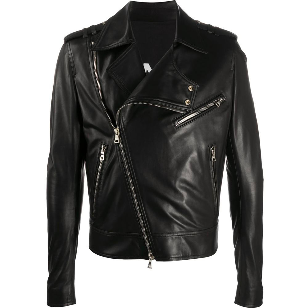 Balmain Black Leather Jacket