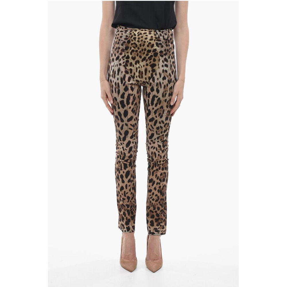 Dolce & Gabbana Animal Patterned Skinny Fit Pants