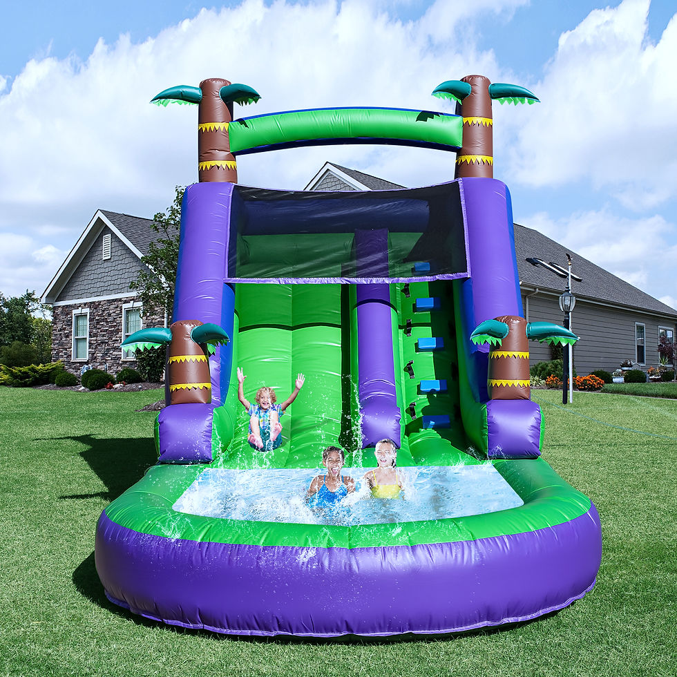 Thumbnail: Commerciële PVC opblaasbare waterglijbaan voor volwassenen en kinderen, voor bui
