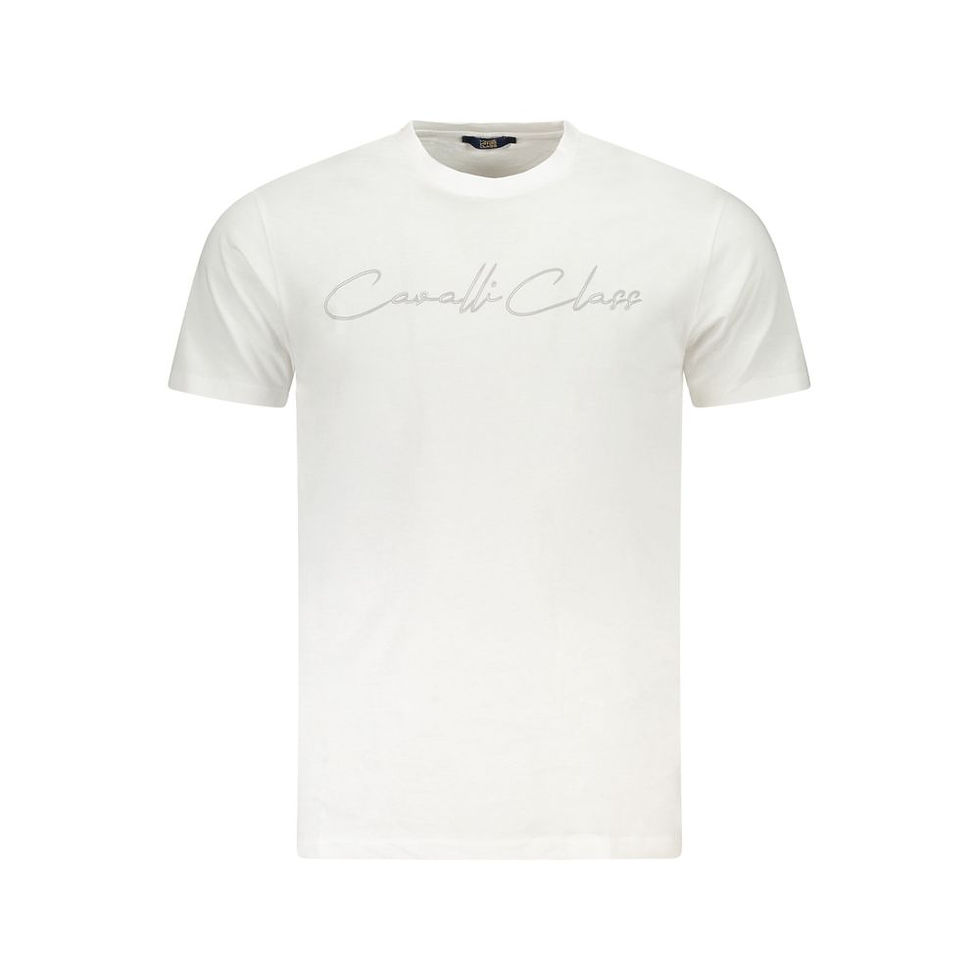 Cavalli Class White Cotton Mens TShirt