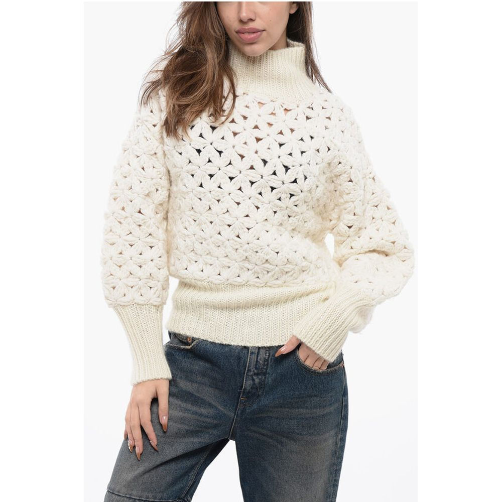 Fabiana Filippi Openwork Sequined Wool Blend Pullover