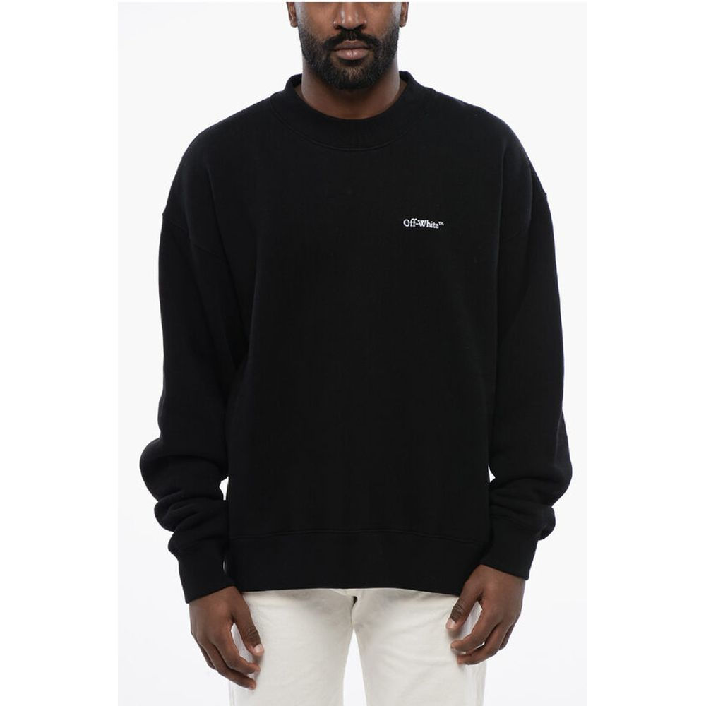 Off-White Brushed Cotton TATTOO ARROW Crewneck Sweatshirt