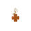 Thumbnail: Alviero Martini Prima Classe Beige Artificial Leather Keychain