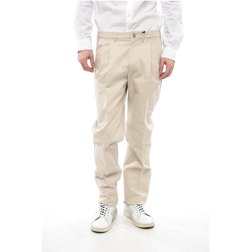 Santaniello Cotton CLARK Double Pleat Pants