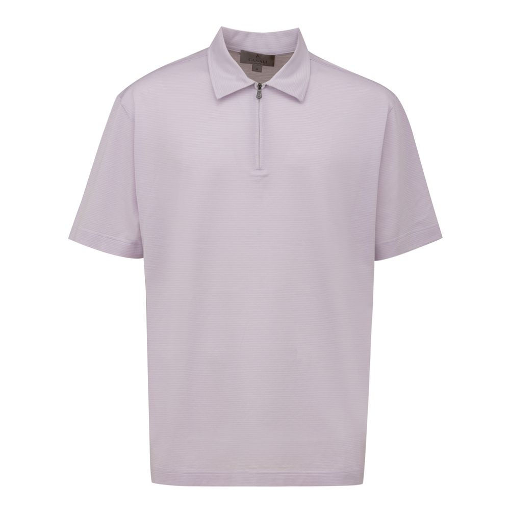 Canali Purple Cotton Polo Shirt