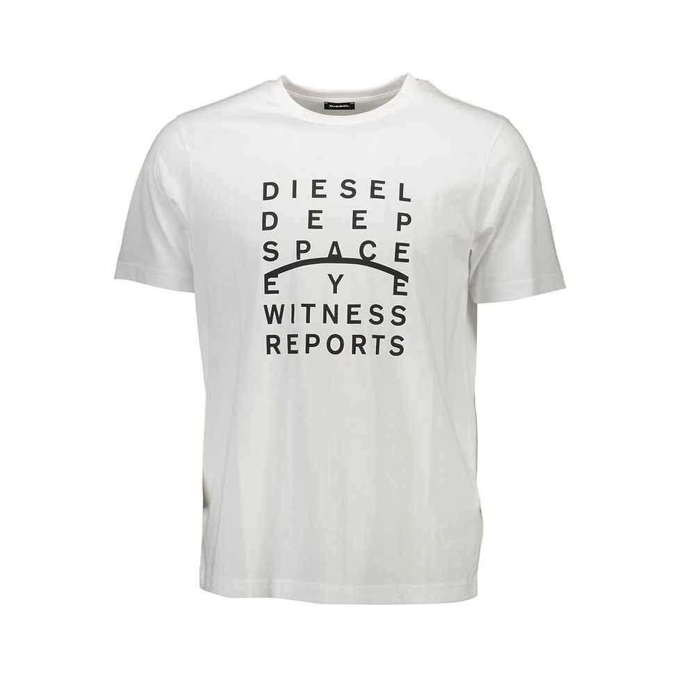 Diesel White Cotton Men T-Shirt