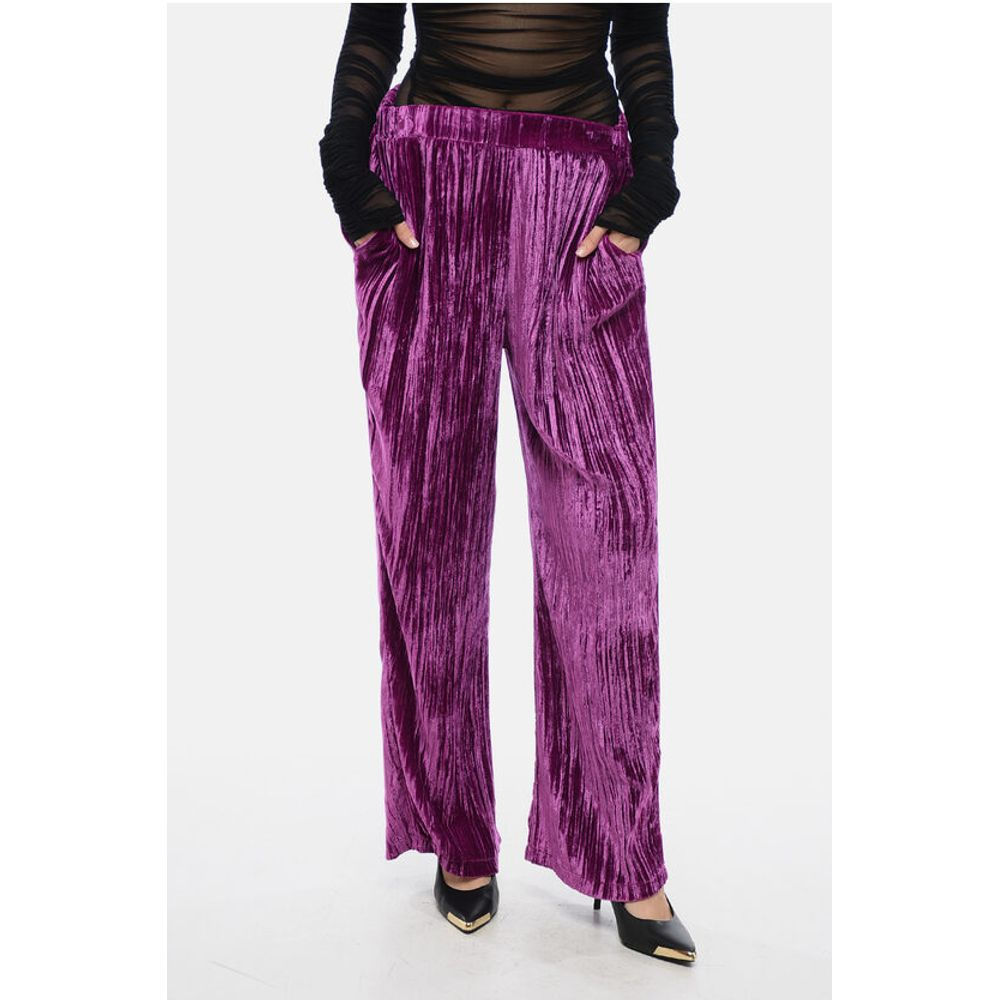 Sleep no More Curly Velvet Wide-Leg Pants