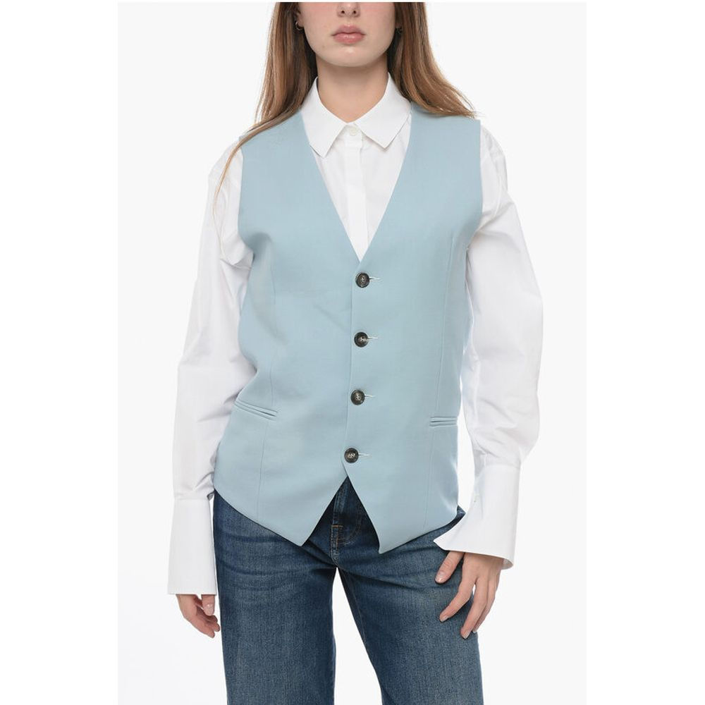 Ami Alexandre Mattiussi Virgin Wool Vest with Oversized Fit