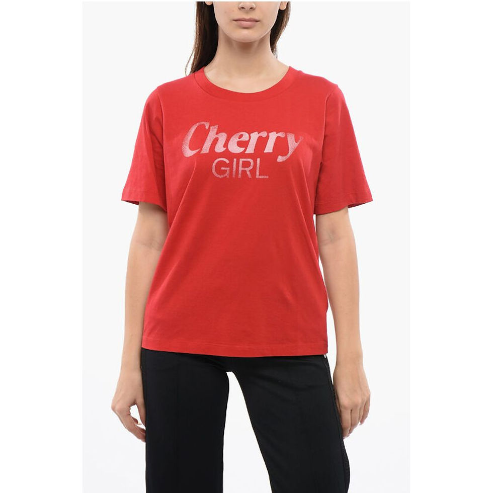Dsquared² Crew Neck CHERRY GIRL Cotton T-Shirt