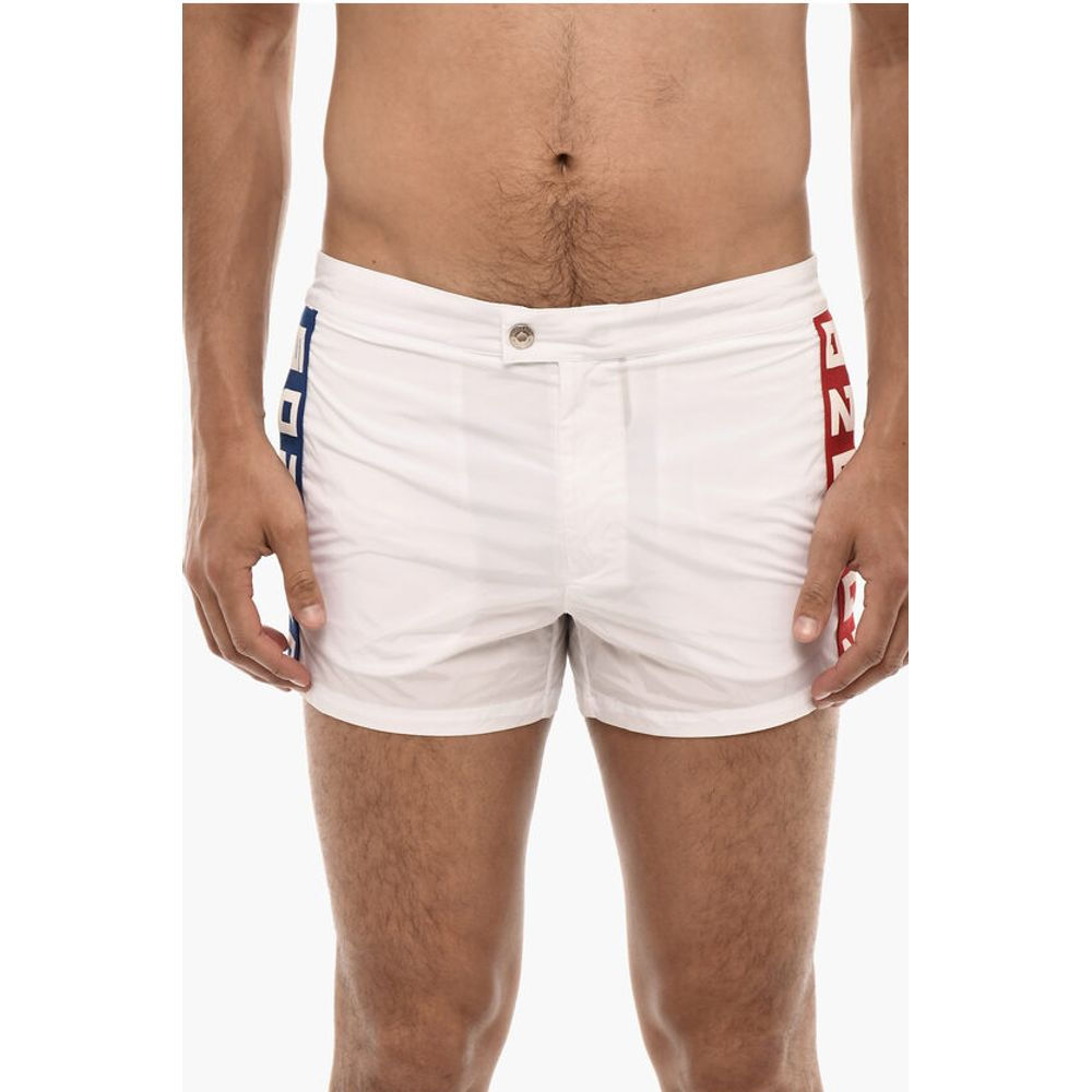 Dsquared² Boxer Swimsuit With Logoed Contrasting Bands