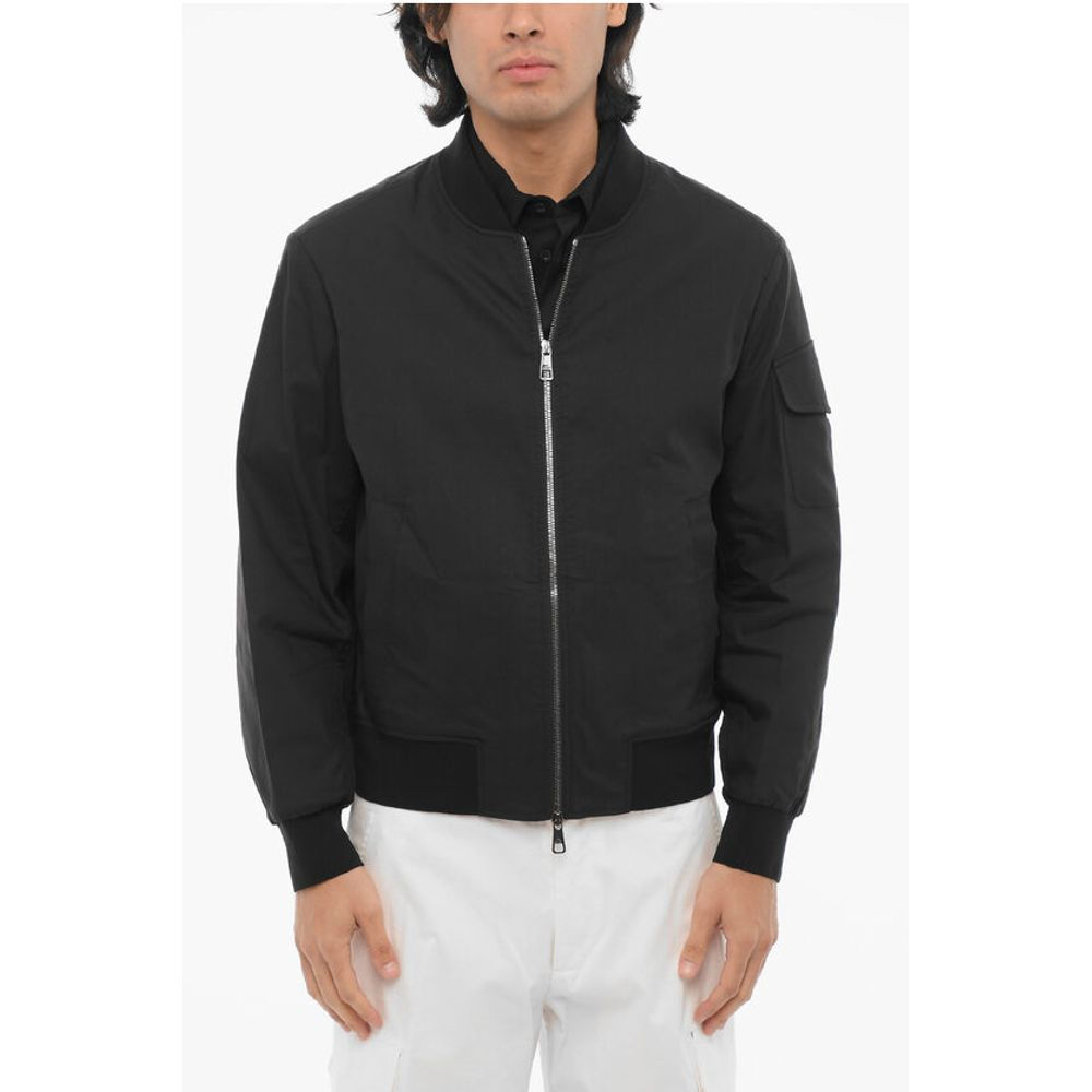 Neil Barrett Lightweight Skinny Fit Bomber Jacket with Zip Closure