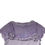 Thumbnail: Blumarine Purple Short Sleeves Floral Lace Trim A-line Midi Dress