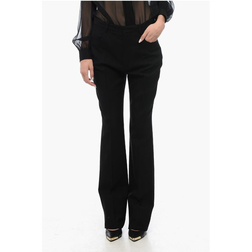 Saint Laurent Wool High-waisted Pants with Front Pleats