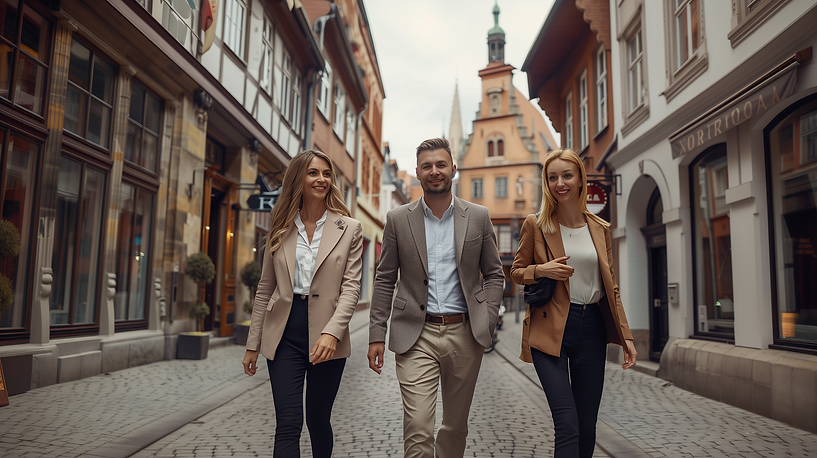 Geschäftsleute freuen sich über den Recruting Erfolg in der Besetzung neuer Positionen mit Recruiting as a Service