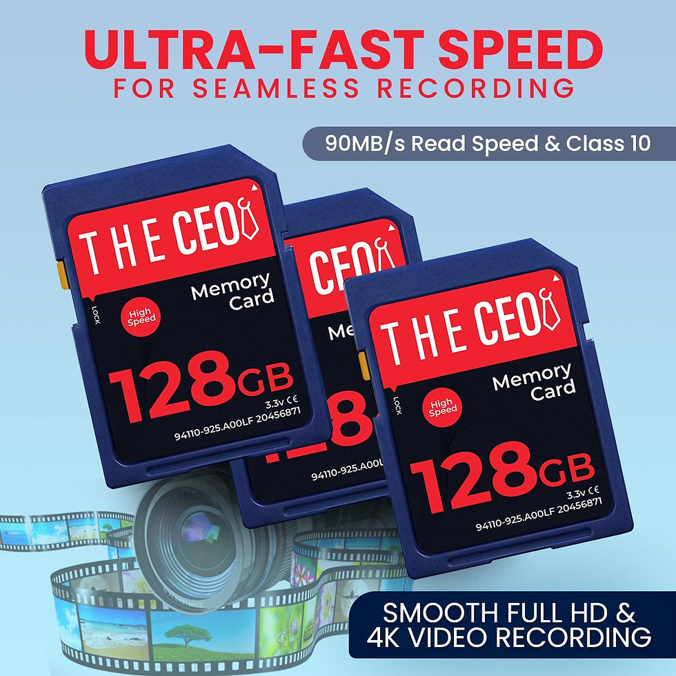 Thumbnail: 128G SD Memory Card Ultra SDHC UHS-I 90MB/s, C10, U1, Full HD, SD Card