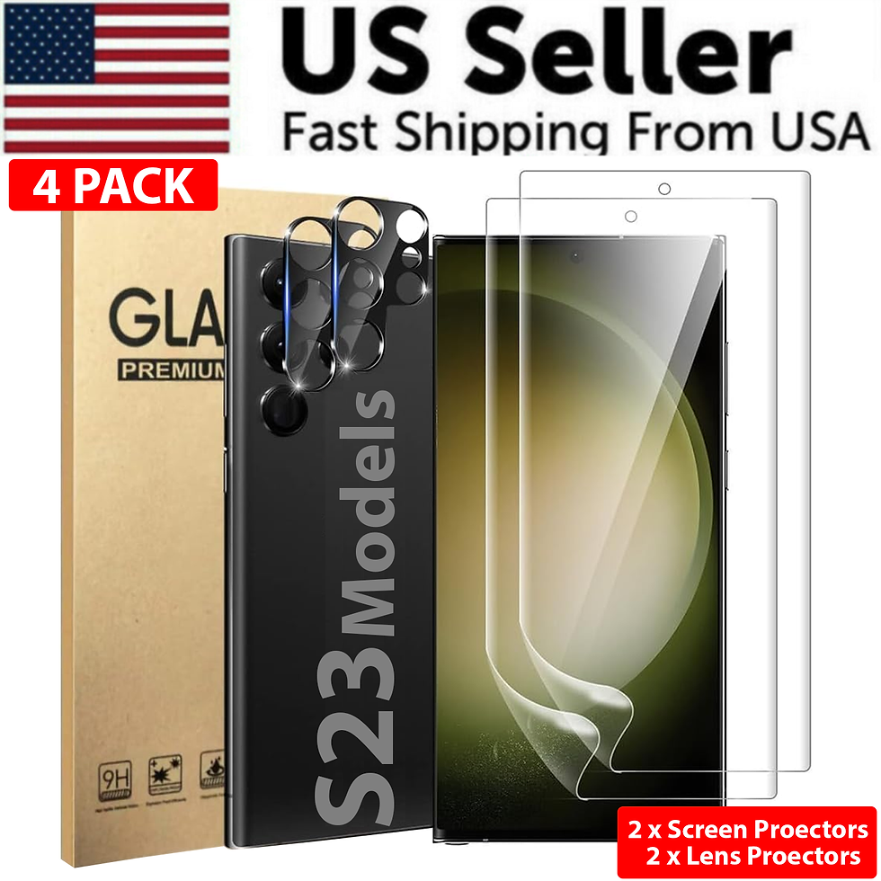 Thumbnail: Tempered Glass Screen Protector Lens Hydrogel For Samsung S23 S22 Ultra Plus USA