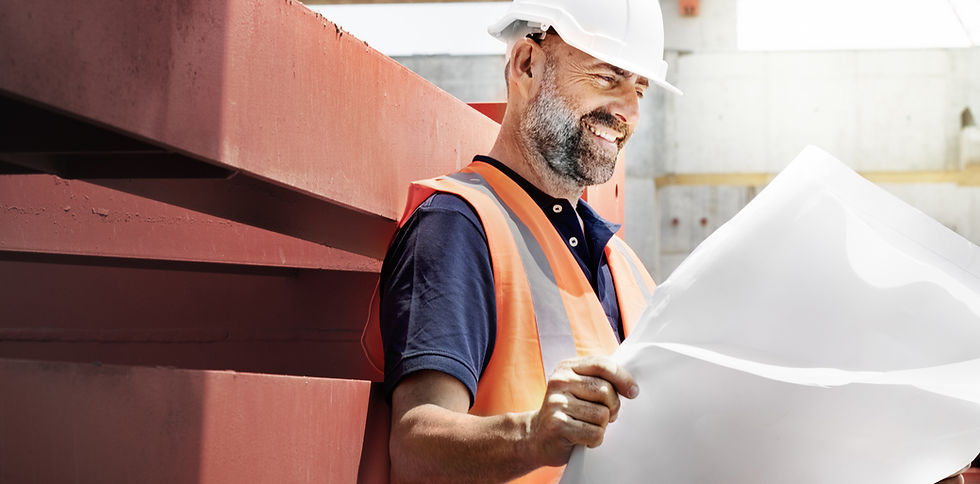 construction worker smiling