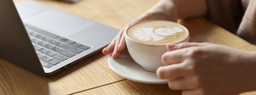 coffee with laptop