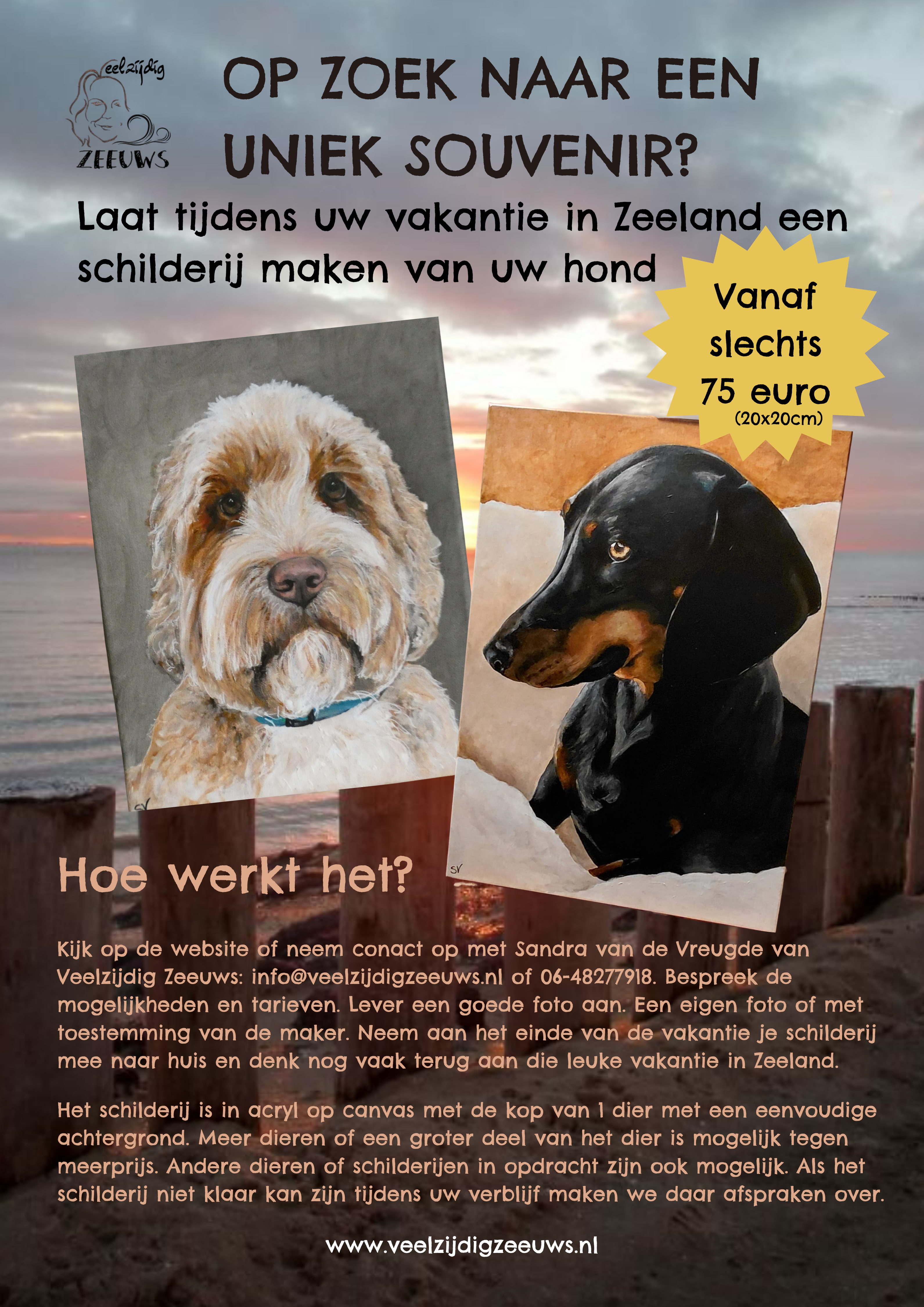 Dierportret als souvenir van uw vakantie in Zeeland