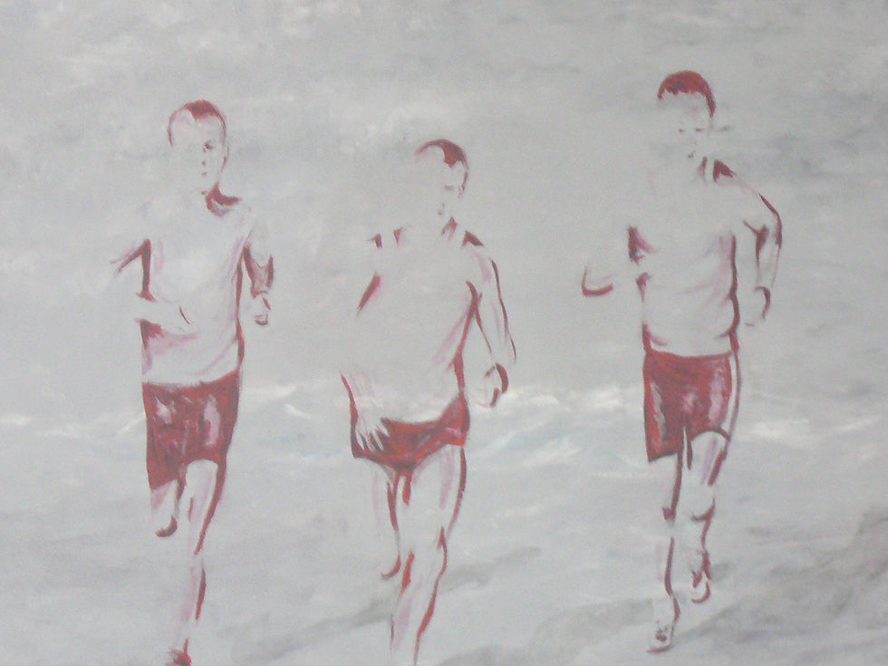 Tekening van marathonlopers