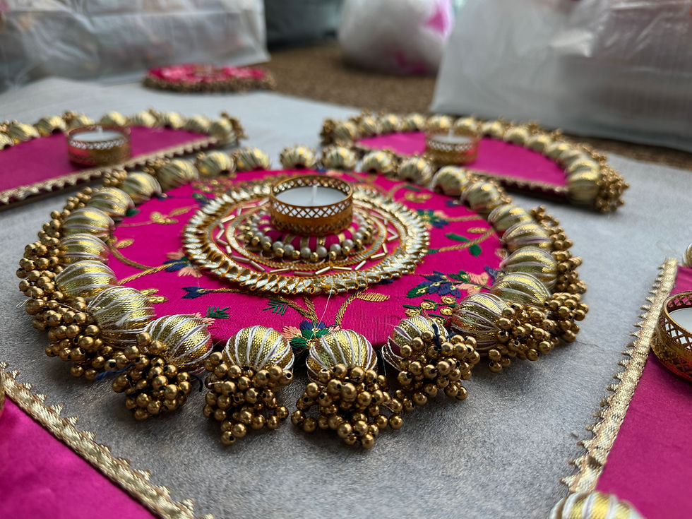 Thumbnail: 5-piece Rangoli Set with Tea Light Holder