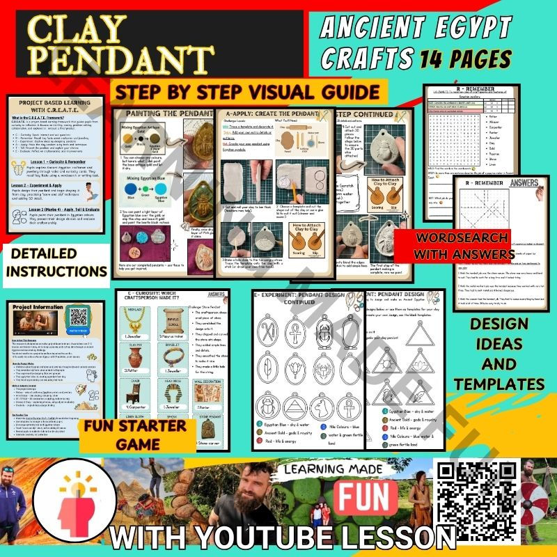 Ancient Egypt: Clay Crafts (With Youtube Lesson)