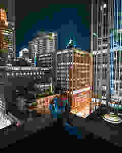 Spider-Man overlooking the city