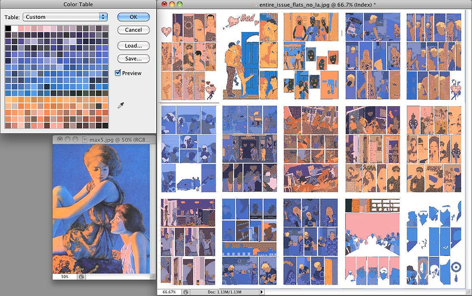 Colors & textures from Parrish's "Contentment," 1927