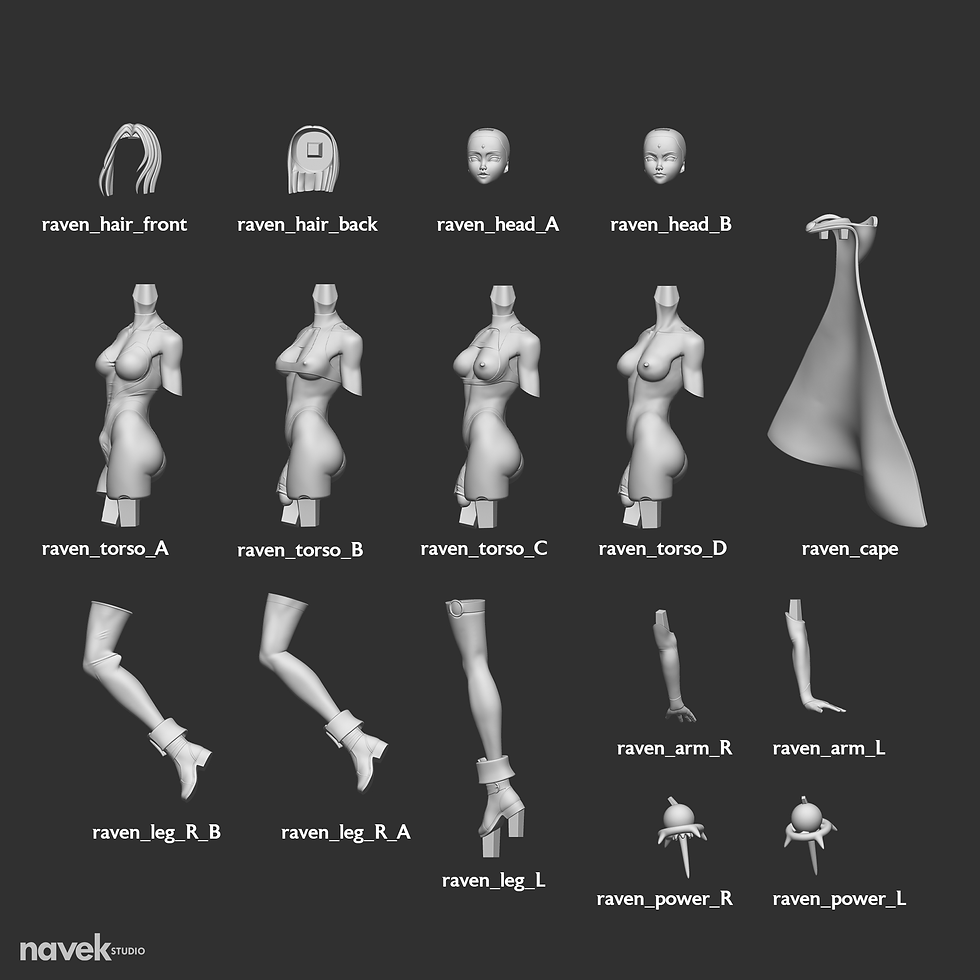 Thumbnail: Starfire & Raven FUTA 3D Printed Model