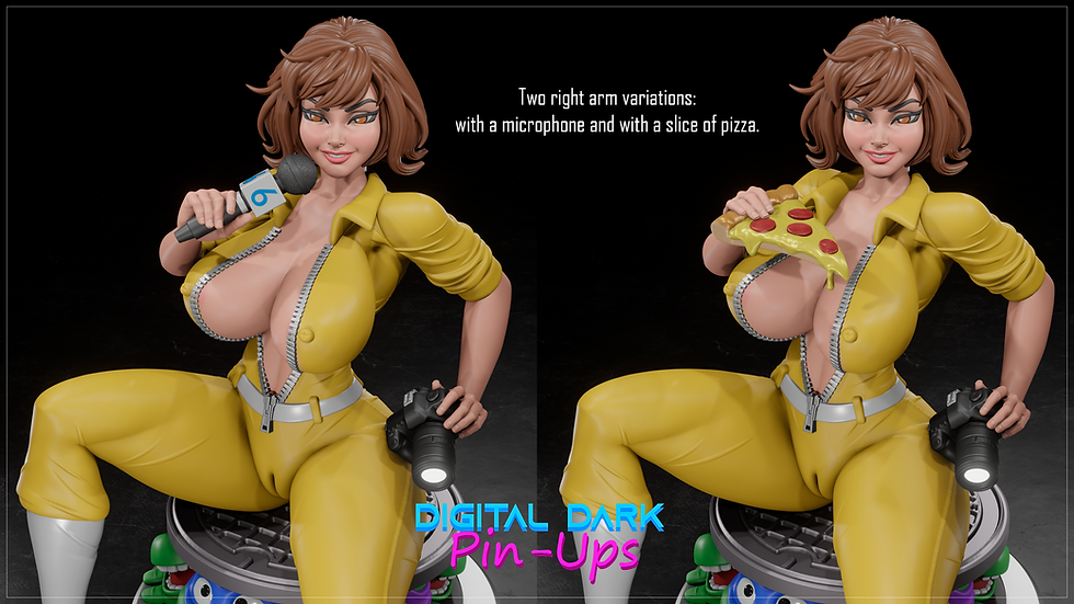 Thumbnail: April O'Neil SFW & NSFW 3D Printed Model