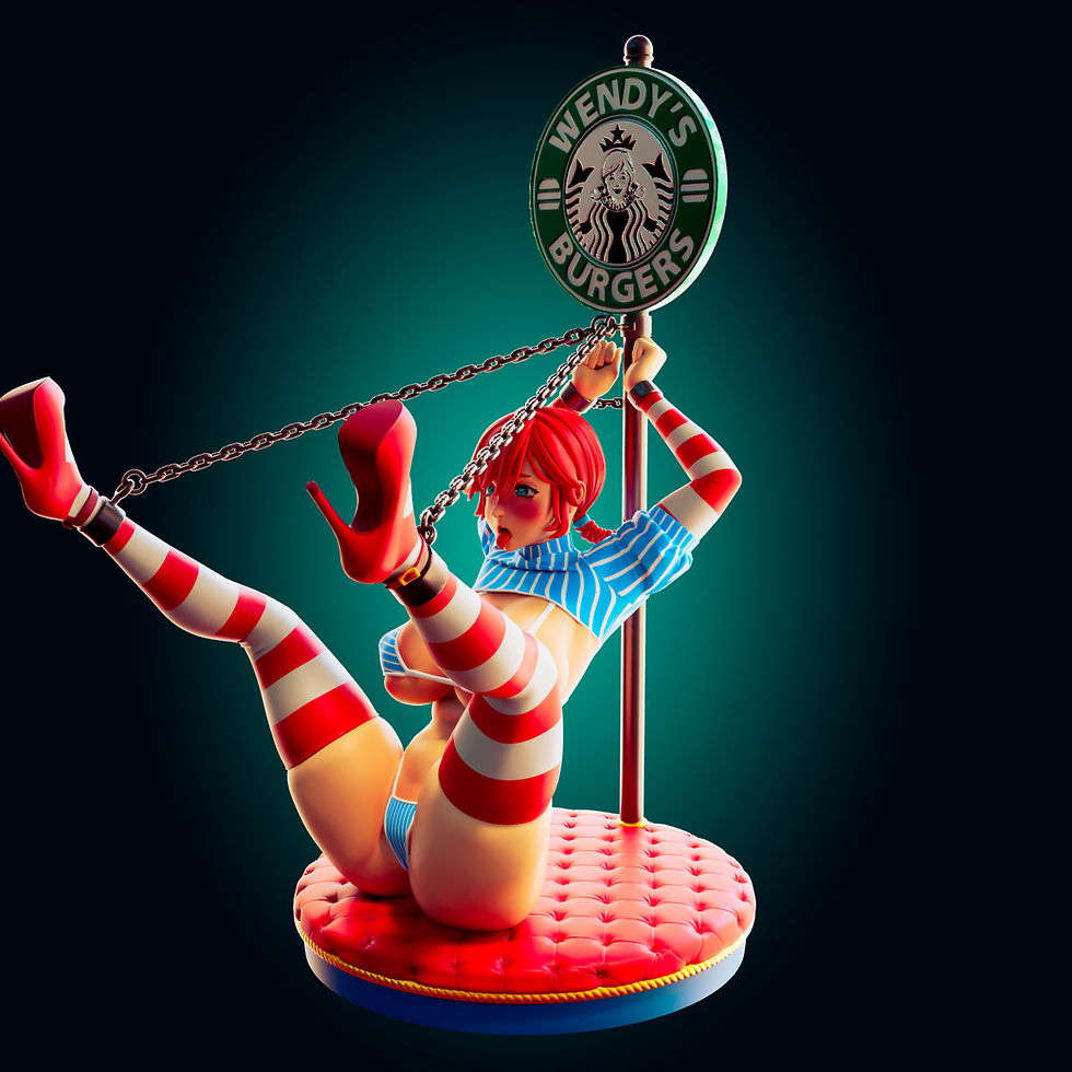 Thumbnail: Wendy's Mascot SFW, NSFW & FUTA 3D Printed Model