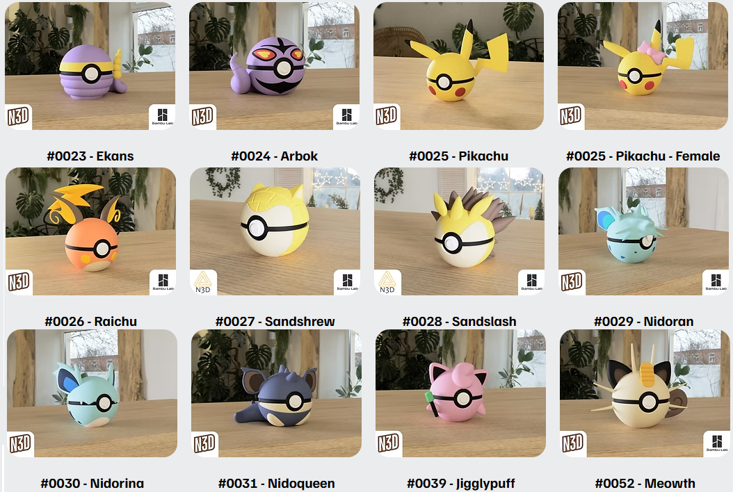 Pokémon Character Pokeball Set 3