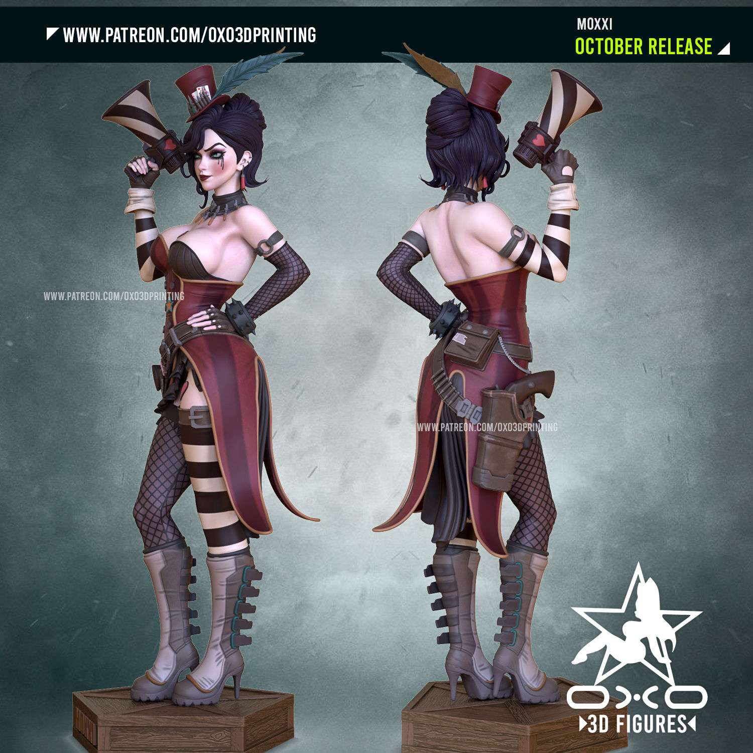 Moxxi V3 from Borderlands 2 SFW & NSFW 3D Printed Figure