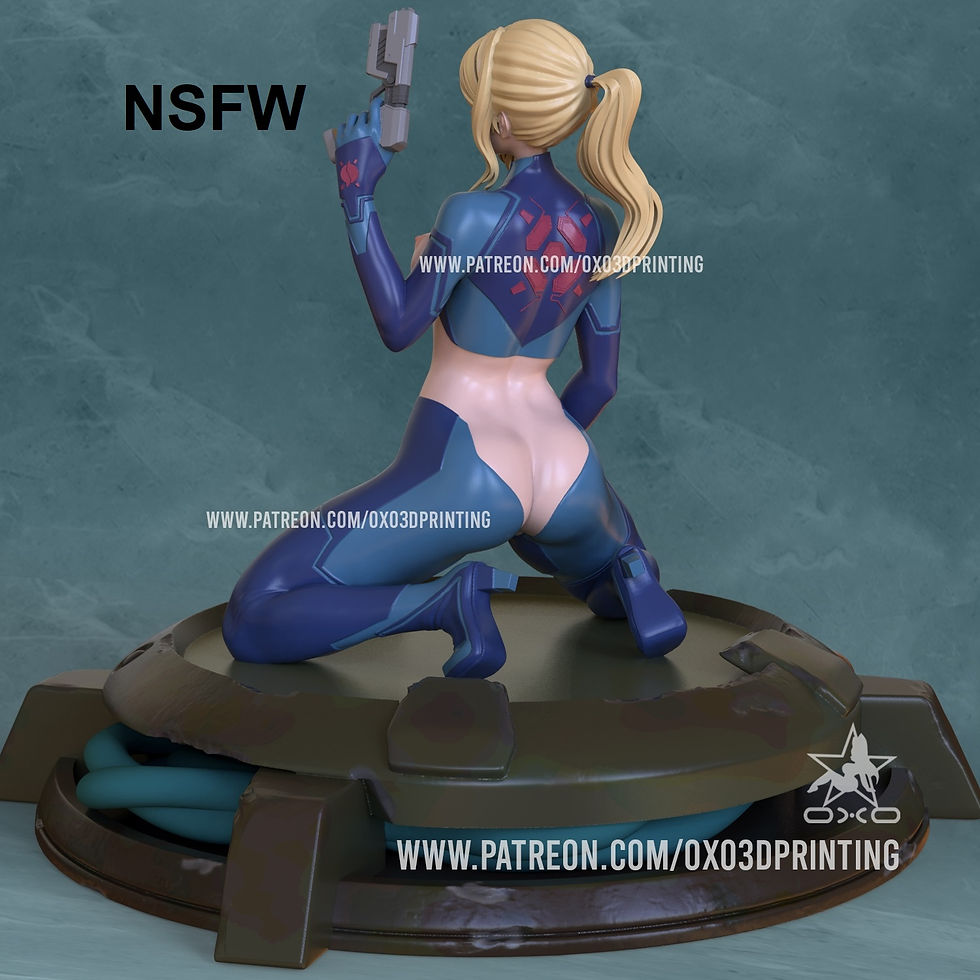 Thumbnail: Samus Aran Zero Suit Metroid SFW & NSFW 3D Printed Figure