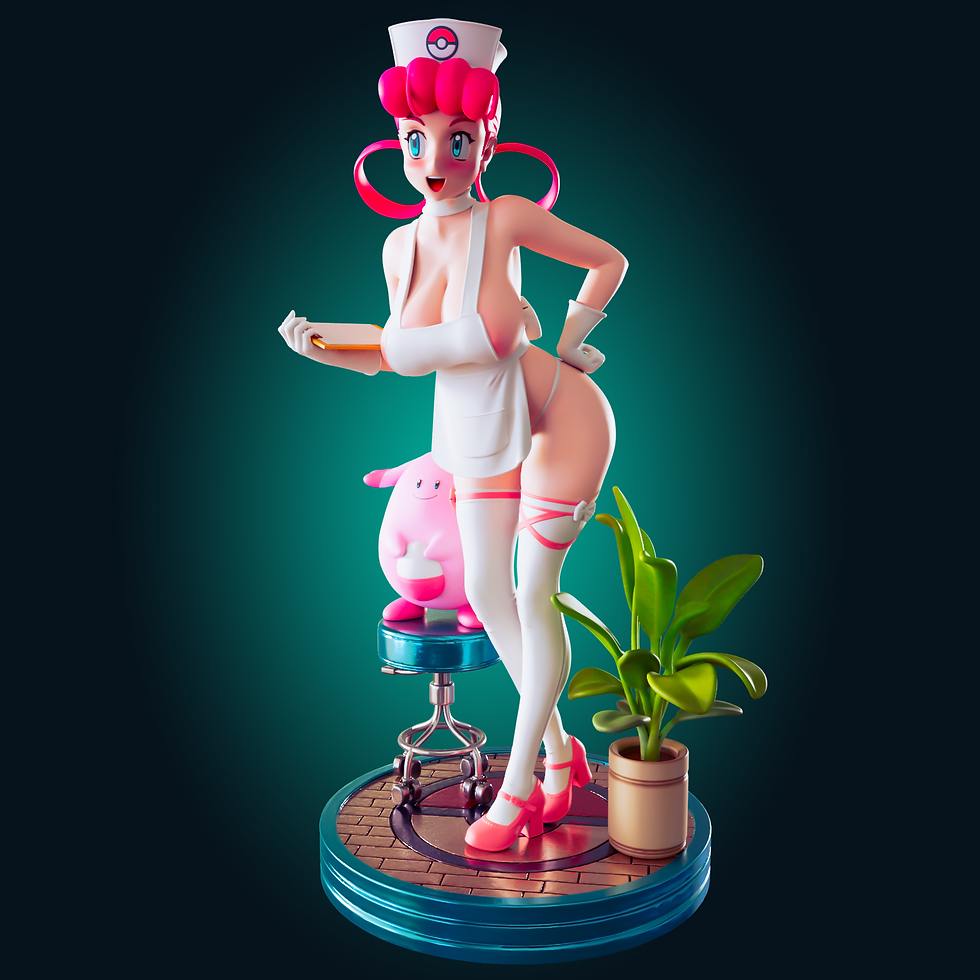Thumbnail: Nurse Joy Pokémon SFW, NSFW & FUTA 3D Printed Model